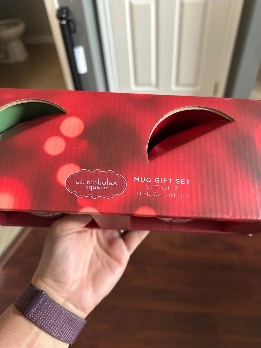 St. Nicholas Square Red Holiday His&Hers Mug Gift Box